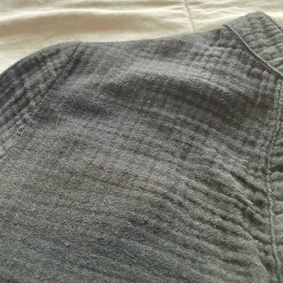 Monrow Easy Fit Black Cotton Popover Swing Dress Medium Neutral Capsule Wardrobe - Picture 9 of 10